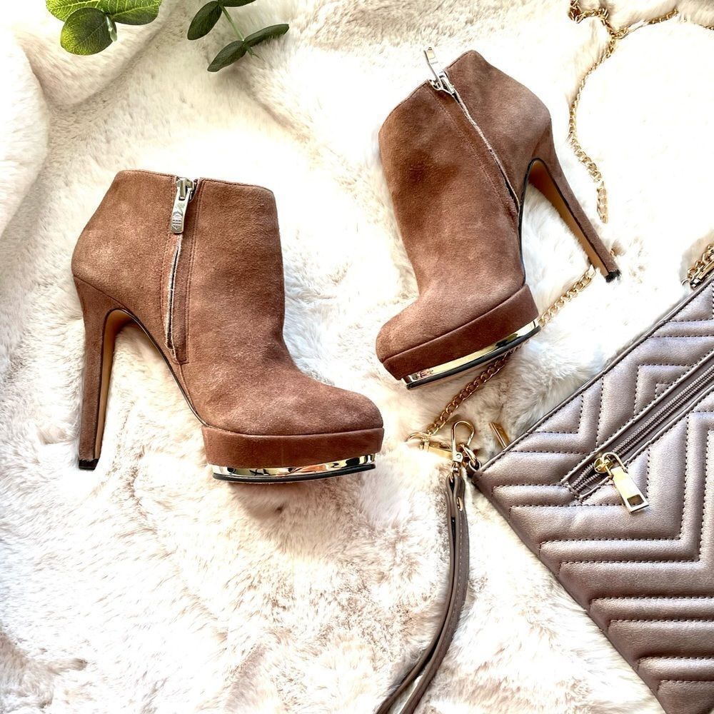 ♥️ 6b/36 Vince Camuto High End Platform Suede Boots, perfect for petite …